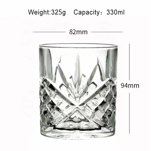 Ensemble raffiné de verres à w