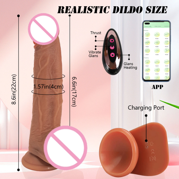Dildo chauffant avec ventouse
