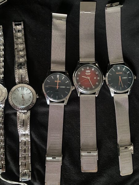 Silver wristwatch