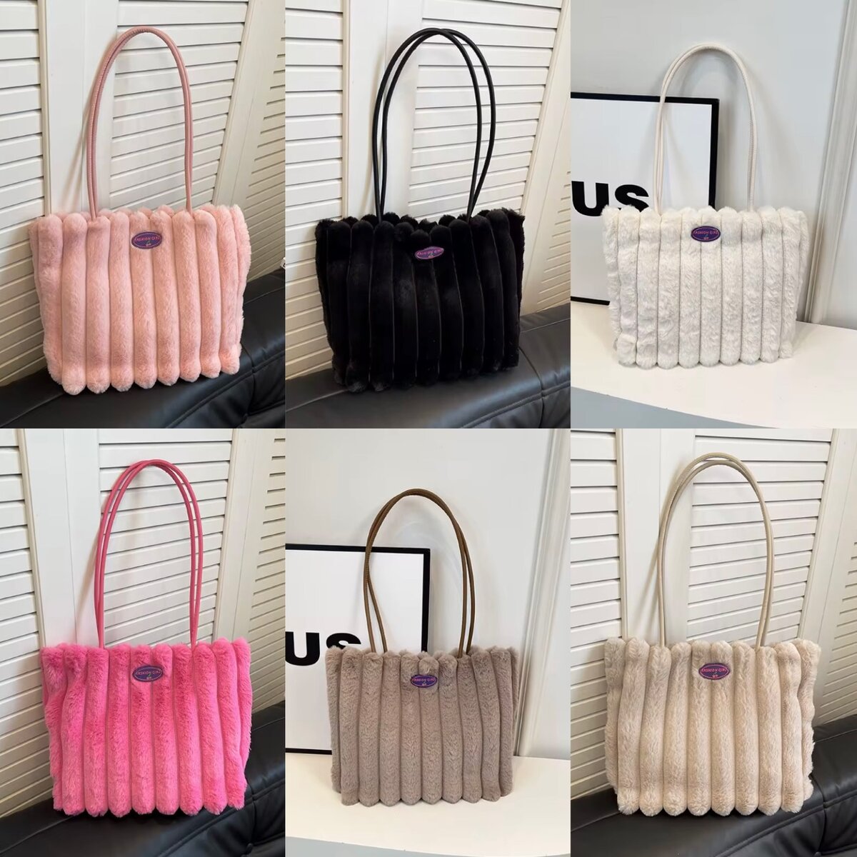 Sac à main en fourrure douce