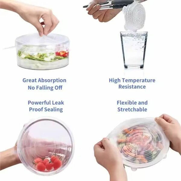 6 Couvercles Silicone