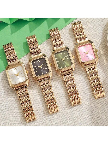 Montre élégante à bracelet doré