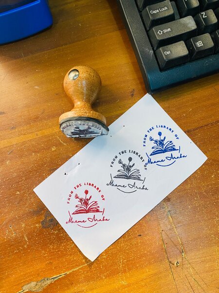 Rubber stamp Wooden