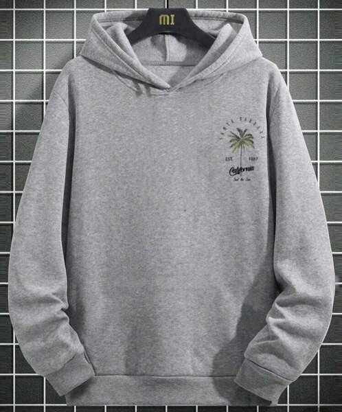 Sweat à capuche gris unisexe