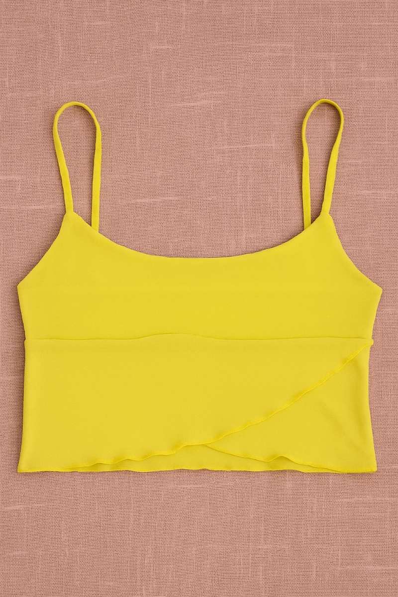 Crop top jaune