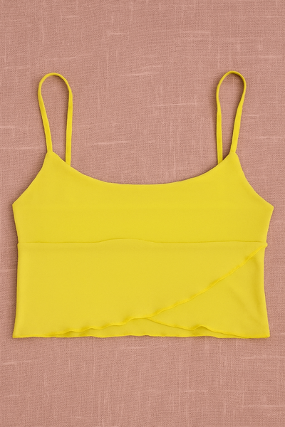 Crop top jaune