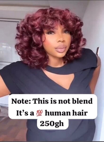 Human hair short curl