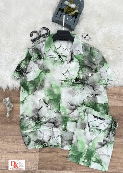 Chemise à motif abstrait été