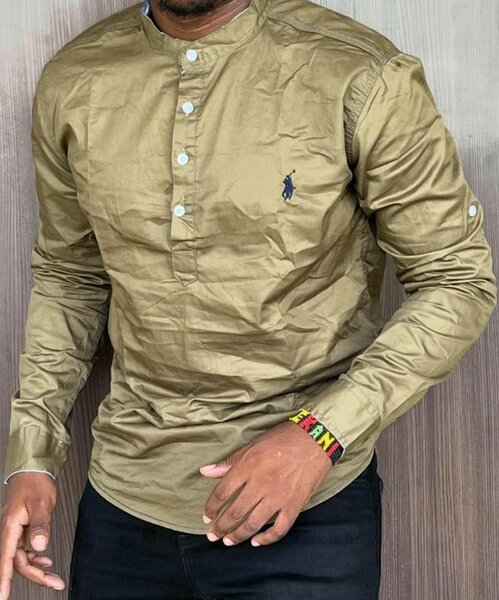 Bishop collar shirt