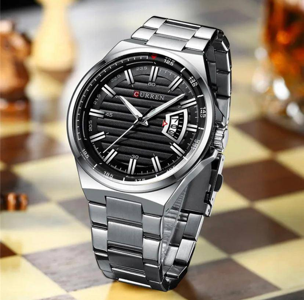 silver watch curren