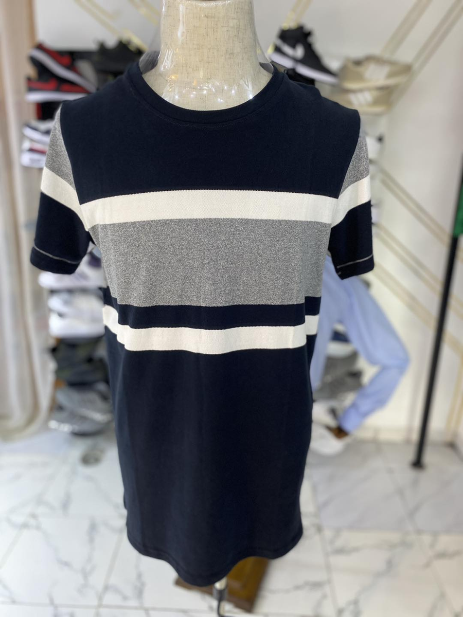 T-shirt bleu blanc