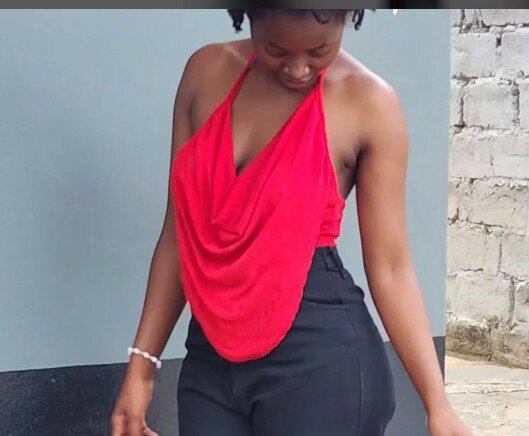 Open back blouse