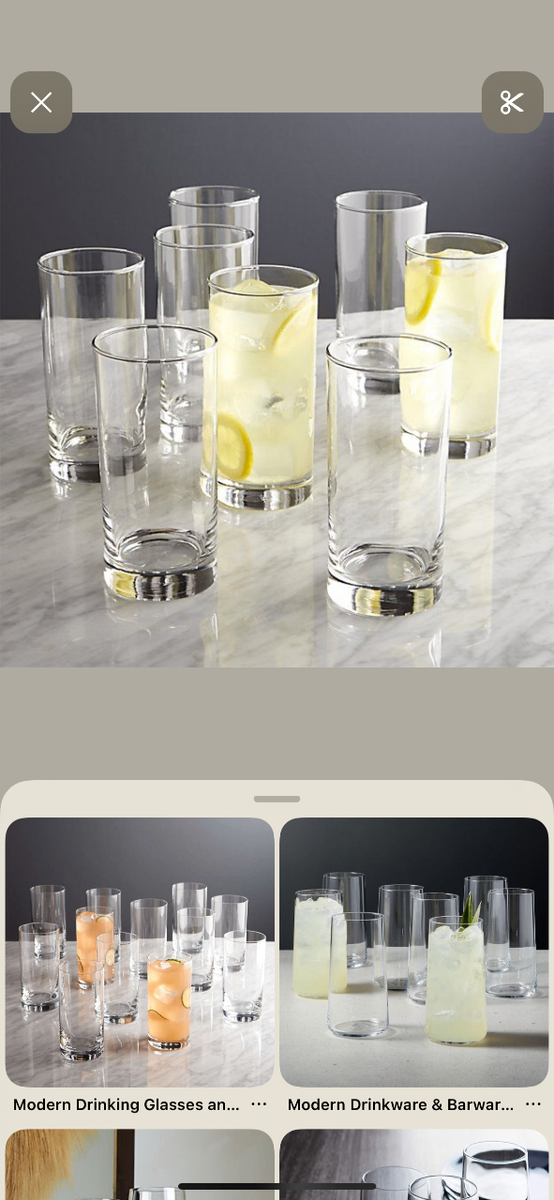 Verres à boire en cristal