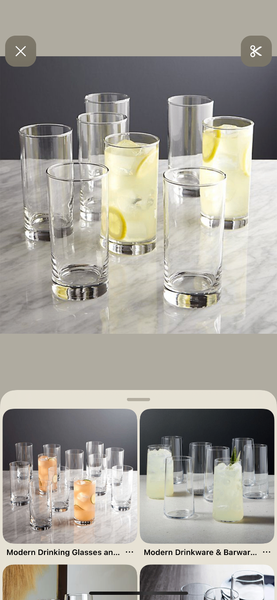Verres à boire en cristal