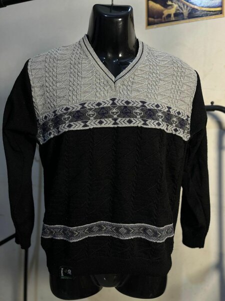 Men's Wool V-Neck Sweater