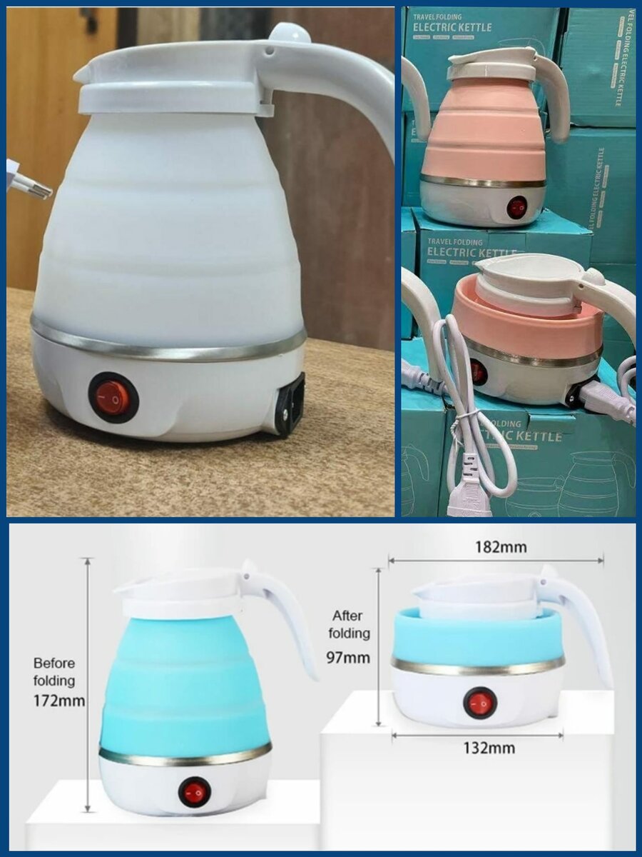 BOUILLOIRE ÉLECTRIQUE PLIABLE EN SILICONE