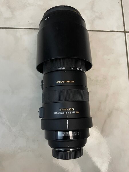 Téléobjectif Sigma 150-500 ni