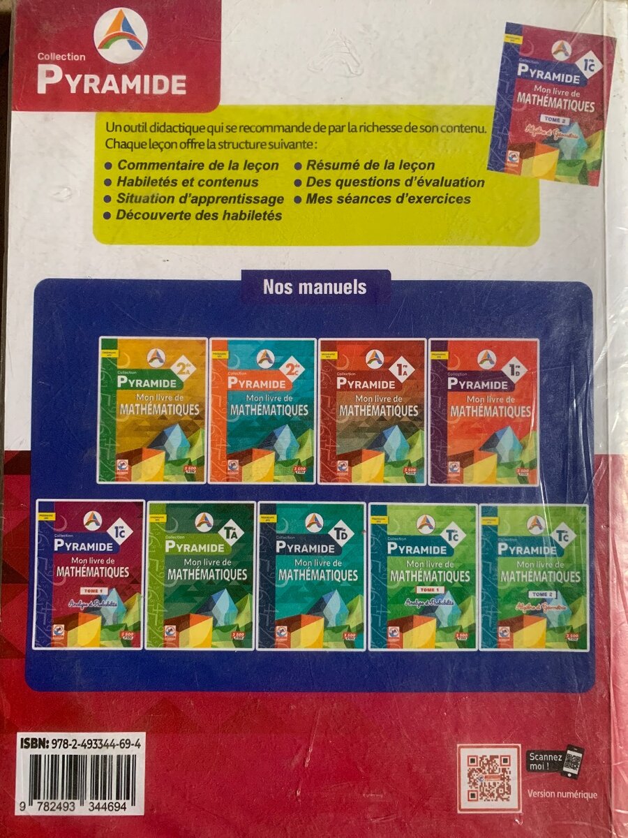 Livre Mathématiques Algèbre Géométrie