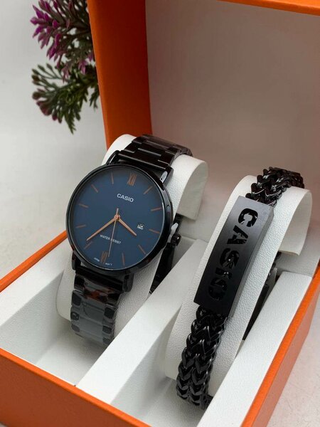 Casio watch and bracelet set