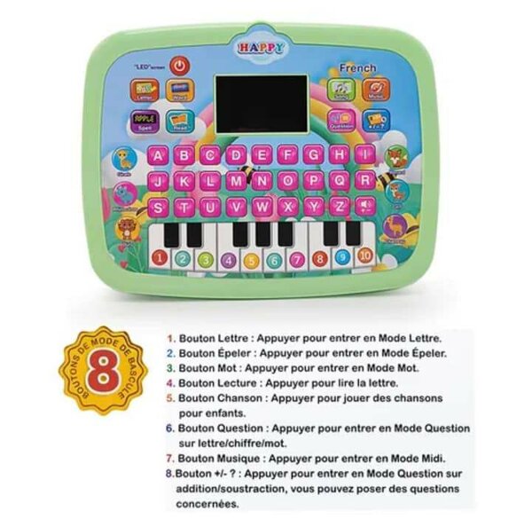 Tablette éducative,jouet pour apprendre les lettres , chiffr