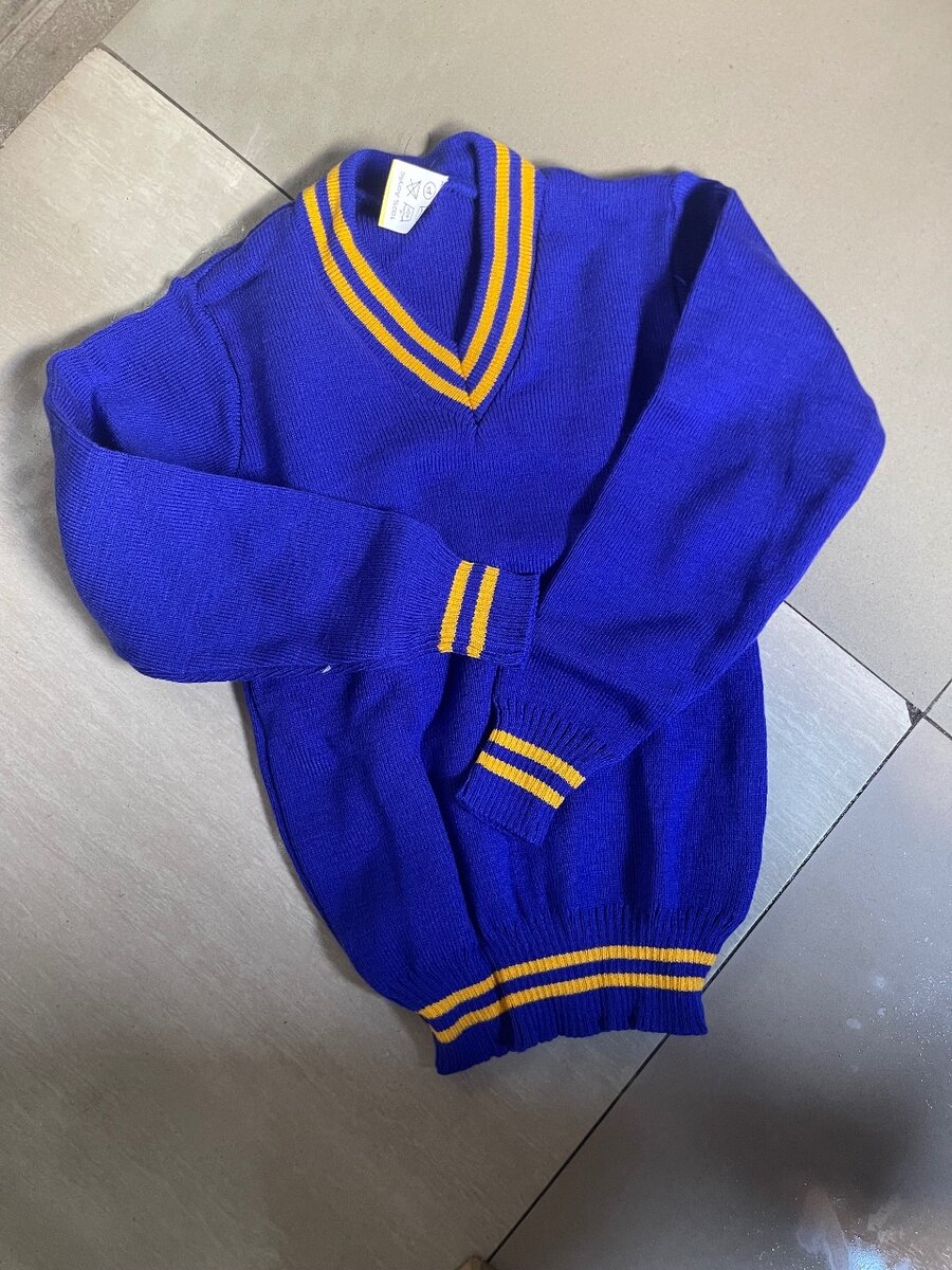 School blue jersey
