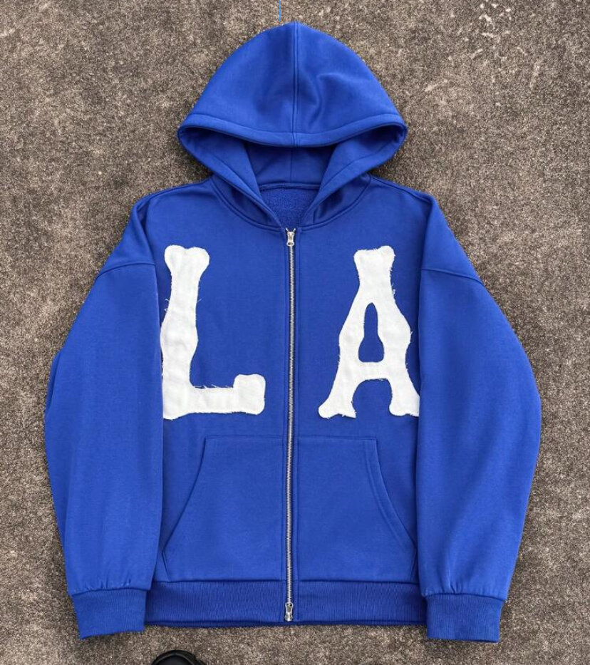 Veste à capuche bleue LA