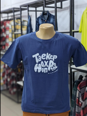 blue t-shirt