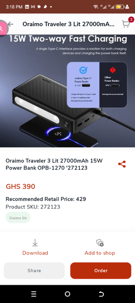 Oraimo powerbank