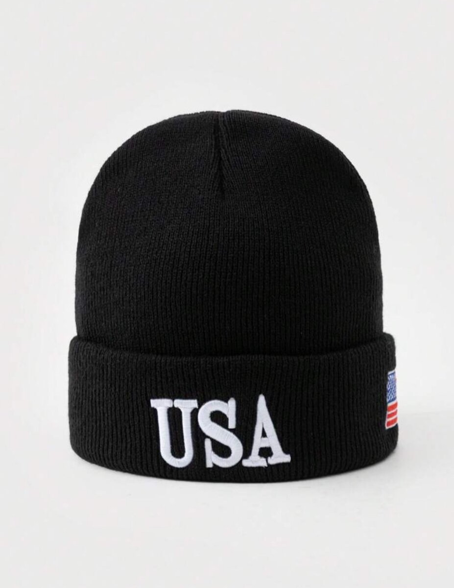 Bonnet USA noir unisexe