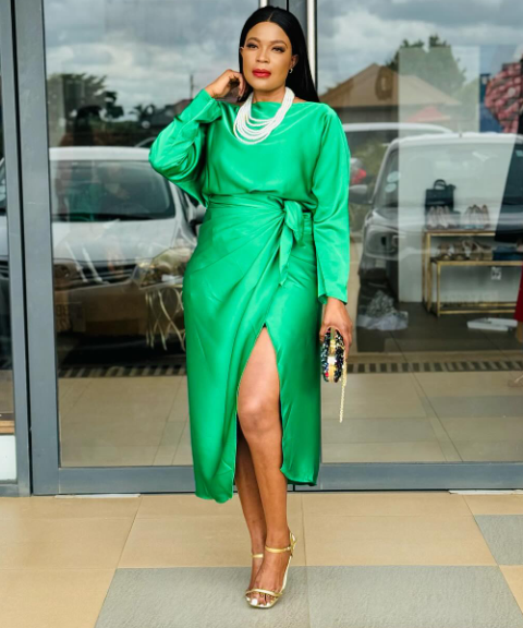 Emerald green dress