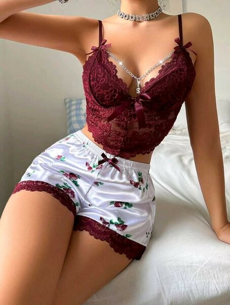 Ensemble lingerie sexy dentelle féminine