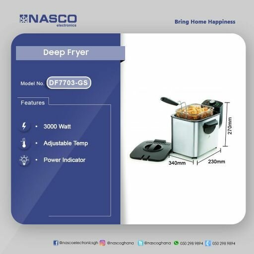 NASCO 3000 WATT DEEP FRYER '04706