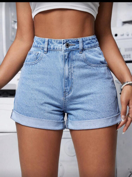 Short en jean taille haute