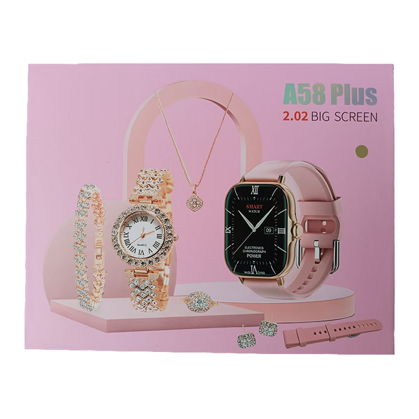 Ensemble Montre Intelligente et Bijoux A58 Plus