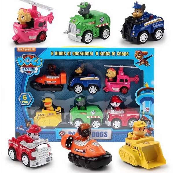 Voitures Jouets Chiots Rétractables