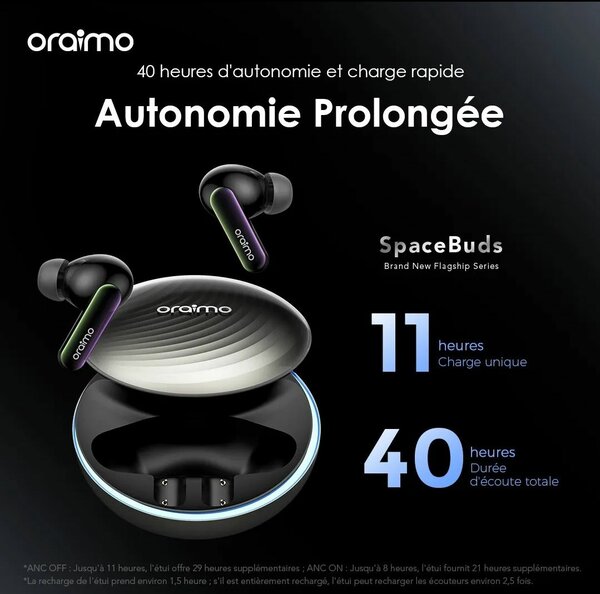 Écouteurs Oraimo SpaceBuds ANC