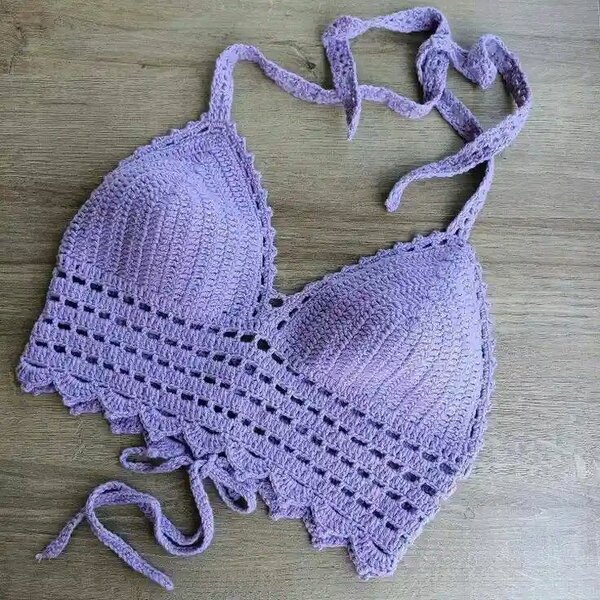 Top crop crochet tendance