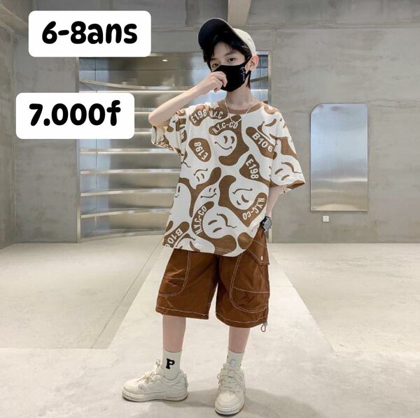 Look décontracté oversize : t-shirt et short pour garçon