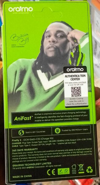 Oraimo Chargeur Rapide 2A