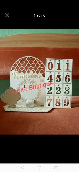 Calendrier en Bois cadeau
