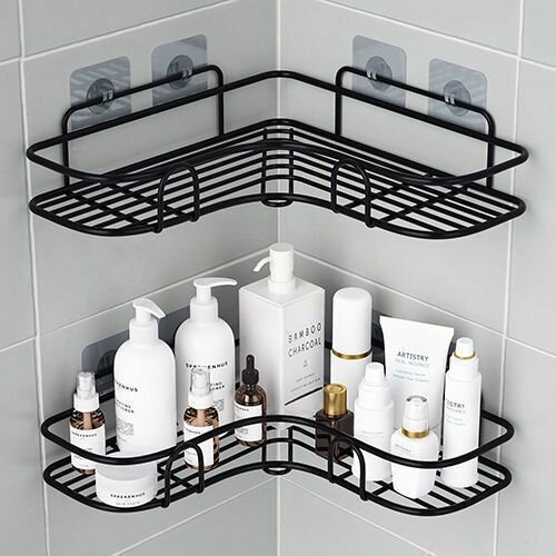 Bathroom corner shelves
