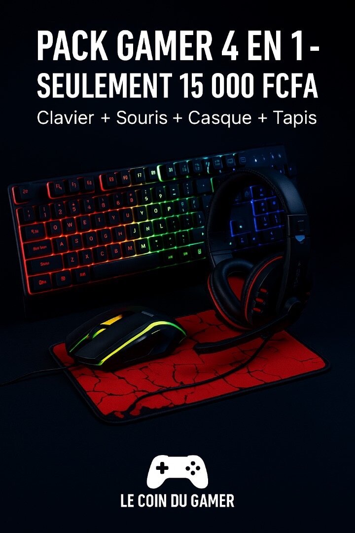 Clavier,souris,tapis et casque