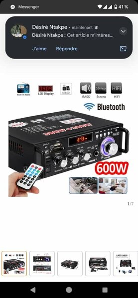 Amplificateurs domestiques 600W, Audio, bluetooth, caisson