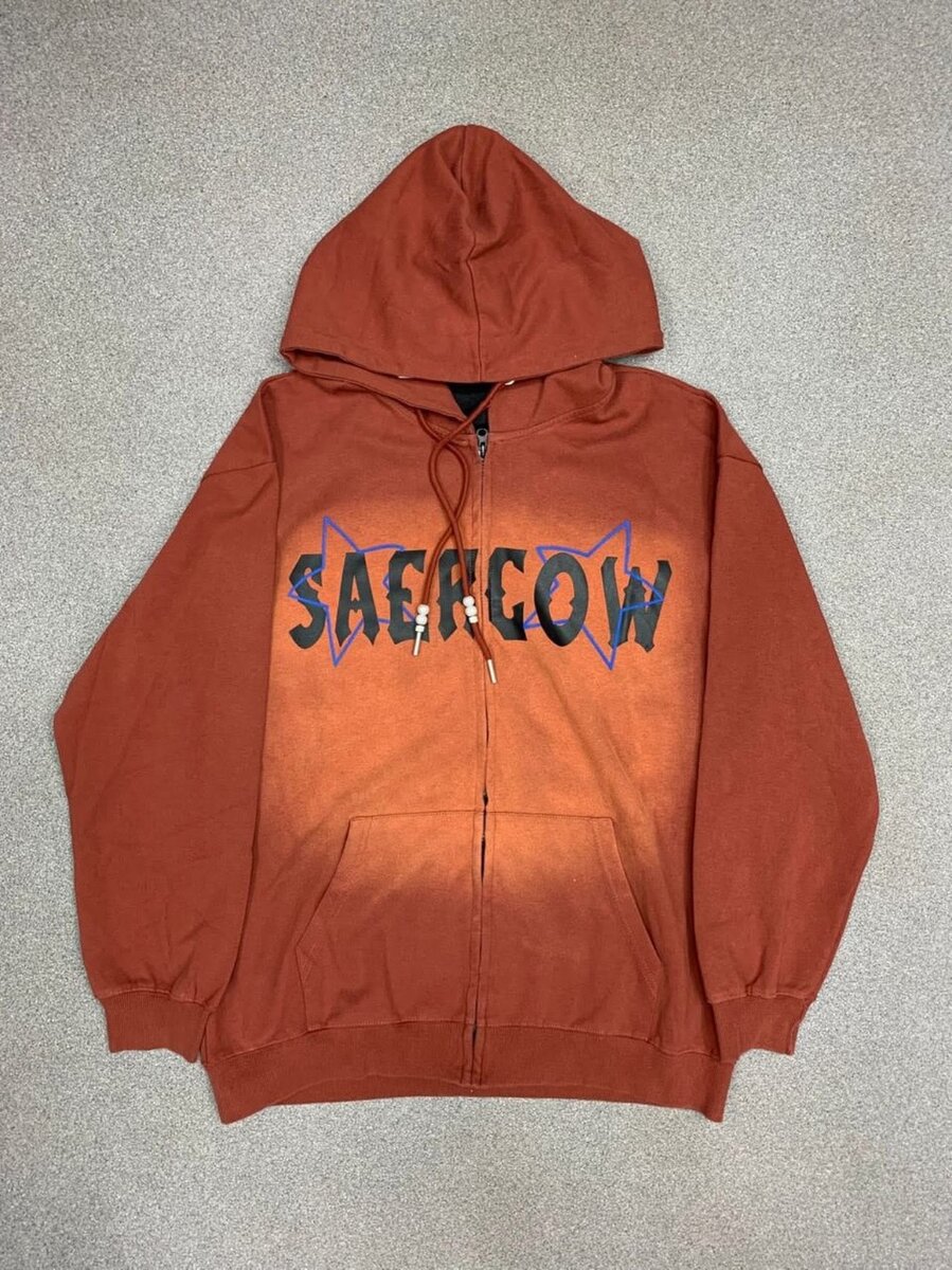 Sweat à capuche rouge graphique