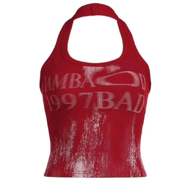Haut dos nu rouge tendance