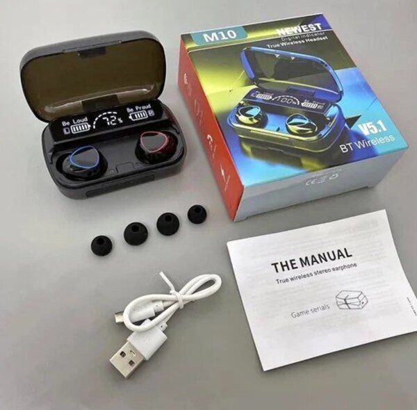 Earbuds with PowerBank M10 Black