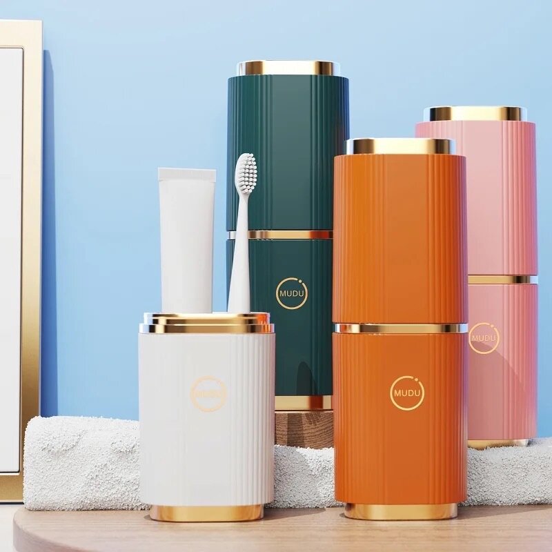 Toothbrush and toothpaste container for travel