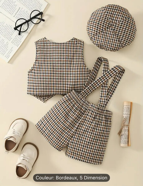 Ensemble à carreaux enfant