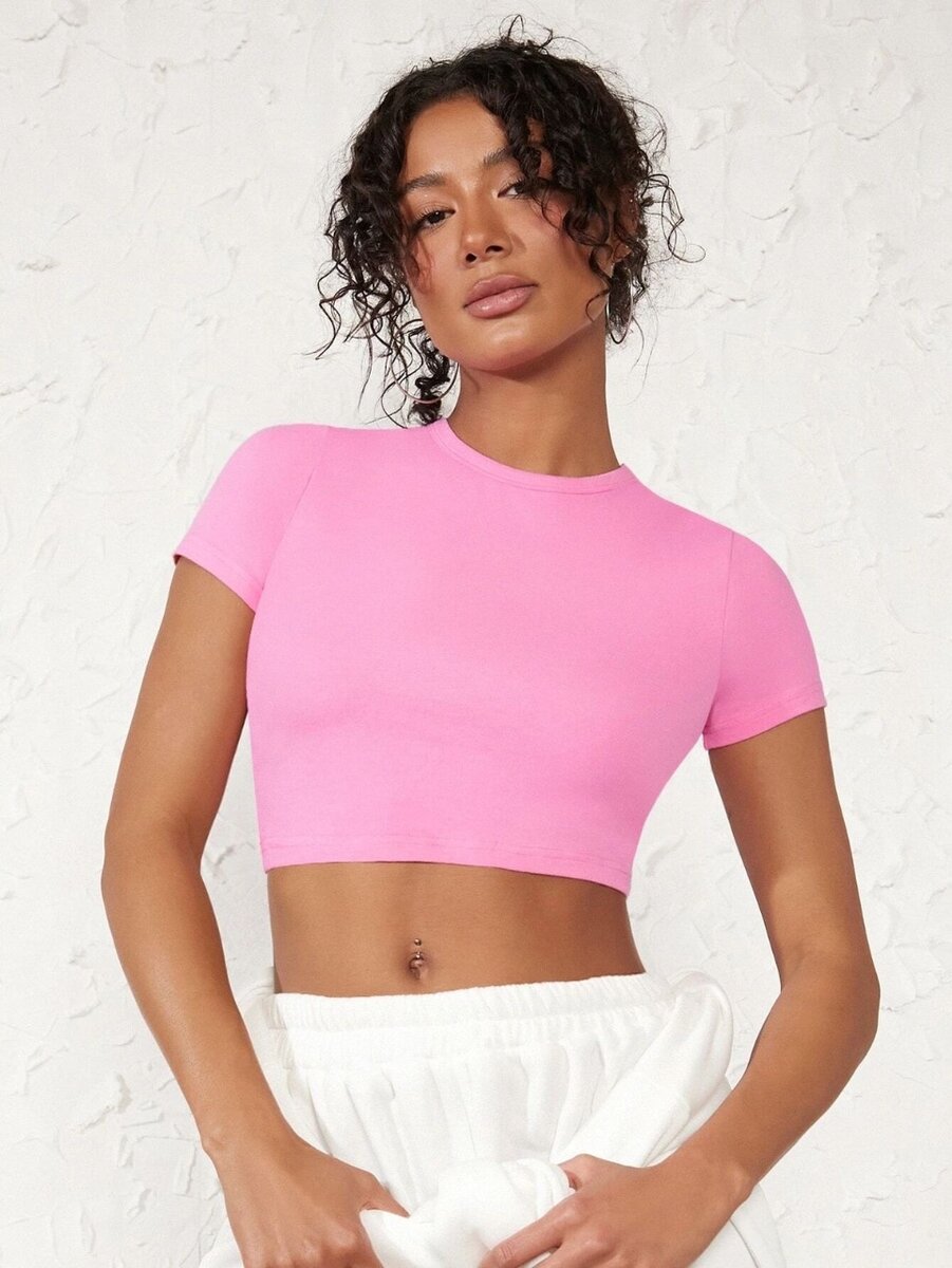 Top court rose femme