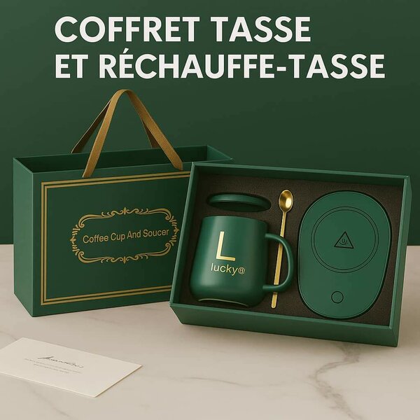 Coffret Tasse et Réchauffe-tasse Luxe